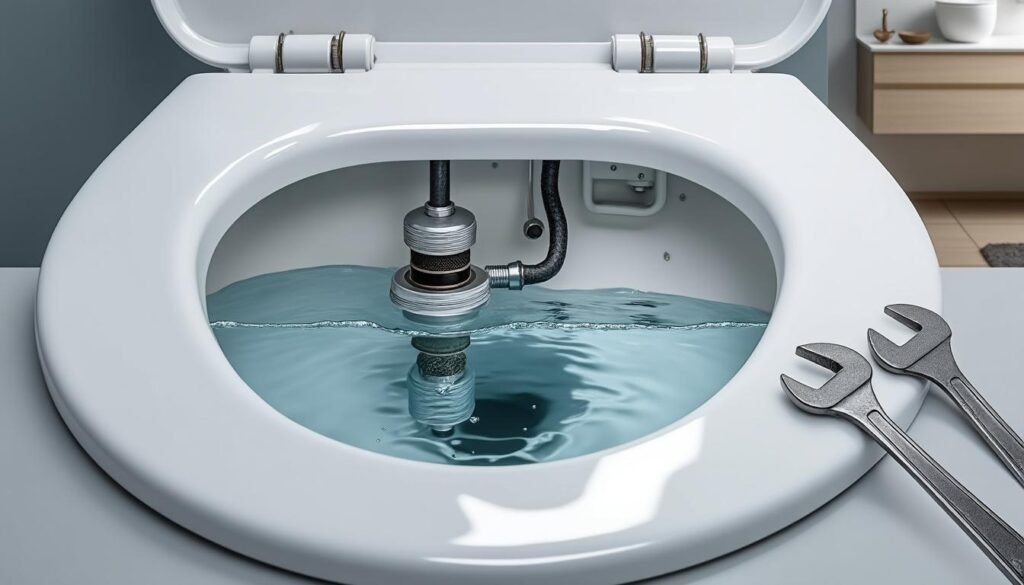 découvrez comment diagnostiquer une fuite de chasse d'eau et remplacer le mécanisme complet grâce à notre guide visuel détaillé, étape par étape.