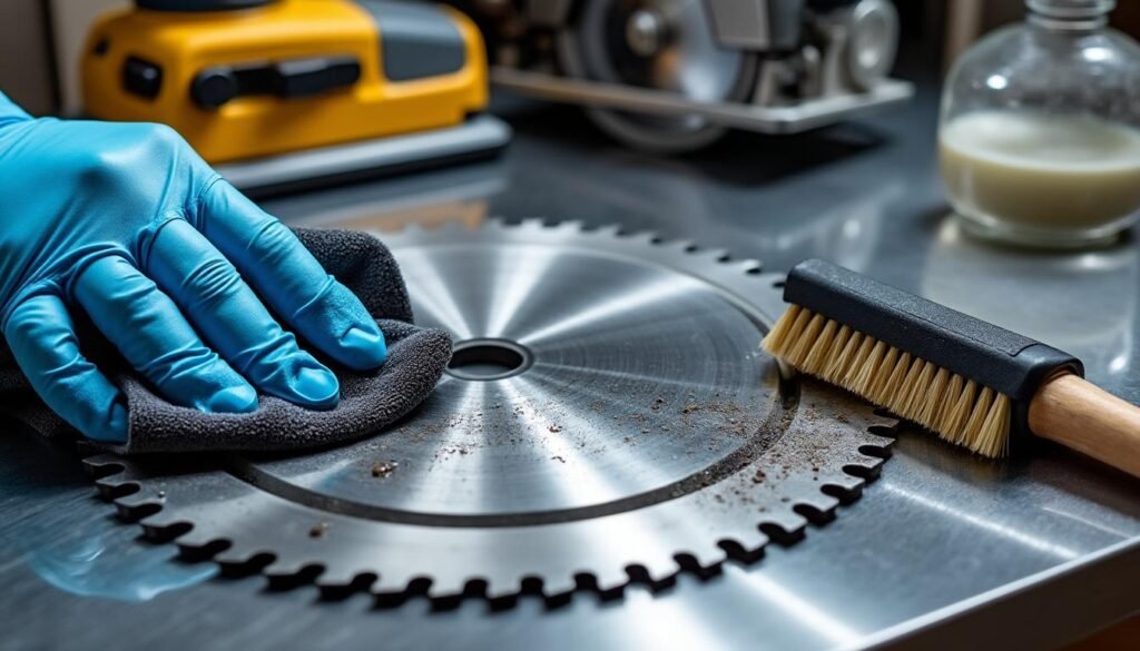 découvrez nos conseils efficaces pour un nettoyage profond de semelles de ponceuse et lames de scie circulaire, sans risque d'endommager vos outils.