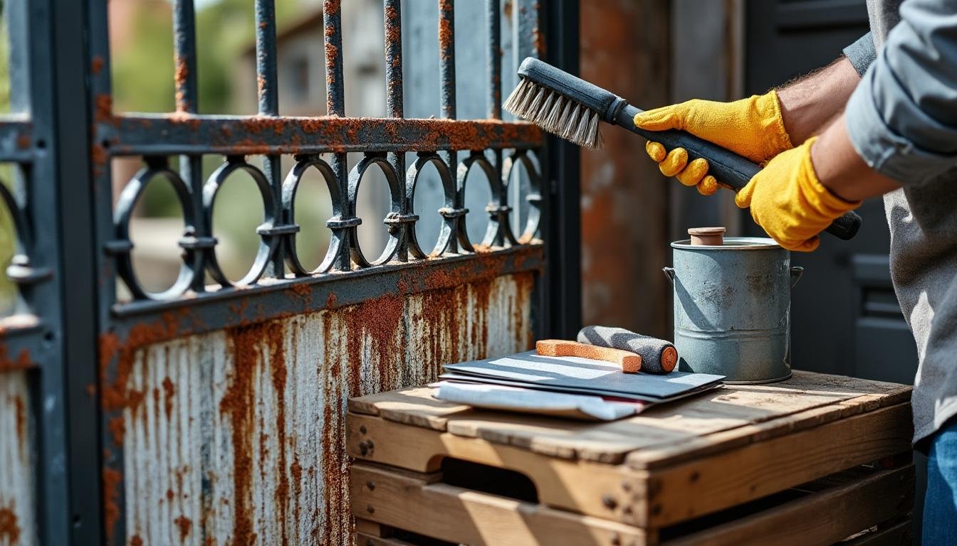Rénovation métal : Comment stopper la rouille sur un portail et appliquer une peinture de protection durable