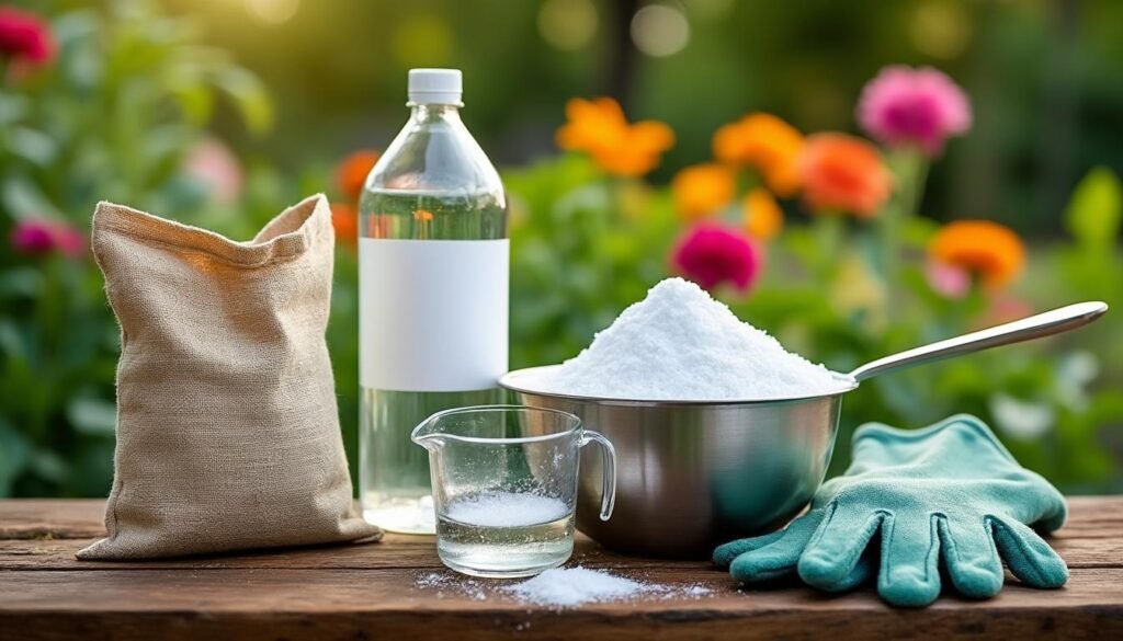 découvrez comment fabriquer un désherbant naturel efficace avec du bicarbonate et du vinaigre pour entretenir votre jardin de manière écologique et sans produits chimiques.