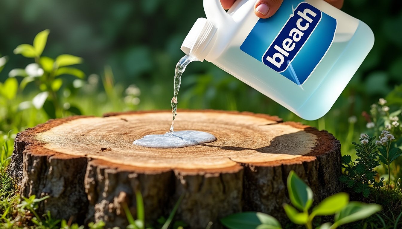 Peut-on utiliser de l’eau de Javel pour détruire une souche d’arbre sans danger ?